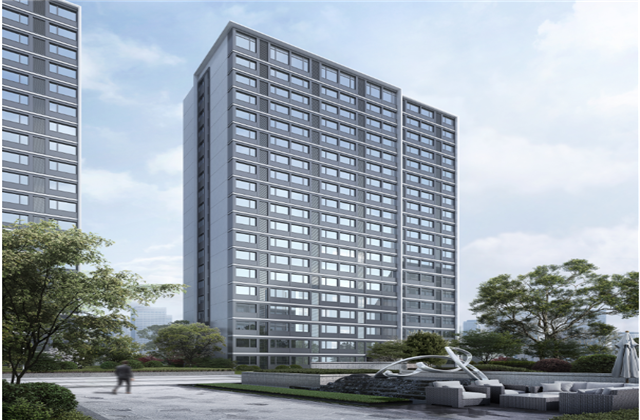 杭州市首座近零能耗住宅建筑临安EBpay宸锦学府主体结顶